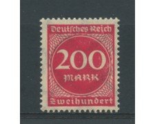 1923 - LOTTO/17857 - GERMANIA REICH - 200m. ROSSO - NUOVO