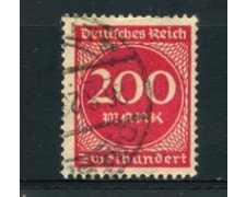 1923 - LOTTO/17858 - GERMANIA REICH - 200m. ROSSO - USATO