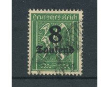 1923 - LOTTO/17684 - GERMANIA REICH - 8t. du 30p. VERDE - USATO