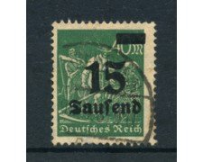 1923 - LOTTO/17865 - GERMANIA REICH - 15t. su 40m. VERDE - USATO