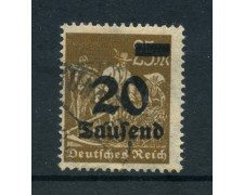1923 - LOTTO/17867 - GERMANIA REICH - 20t. su 25m. BISTRO - USATO