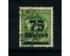 1923 - LOTTO/17871 - GERMANIA REICH - 75t. su 400m. VERDE - USATO