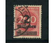1923 - LOTTO/17884 - GERMANIA REICH - 2Mn. su 200m. ROSSO - USATO