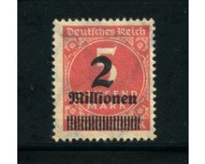 1923 - LOTTO/17887 - GERMANIA REICH - 2Mn. su 5t. ROSSO - NUOVO