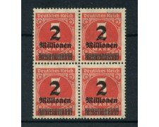 1923 - LOTTO/17888 - GERMANIA REICH - 2Mn. su 5t. ROSSO - QUARTINA