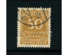 1923 - LOTTO/17892 - GERMANIA REICH - 50t. GIALLO BISTRO - USATO