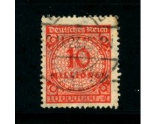 1923 - LOTTO/17899 - GERMANIA REICH - 10Mn. VERMIGLIO - USATO