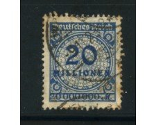 1923 - LOTTO/17900 - GERMANIA REICH - 20Mn. AZZURRO - USATO