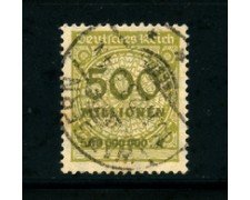1923 - LOTTO/17905 - GERMANIA REICH - 500Mn. OLIVA - USATO