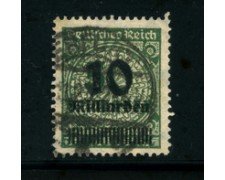 1923 - LOTTO/17906 - GERMANIA REICH - 10Md. su 50 Mn.  VERDE - USATO