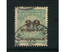 1923 - LOTTO/17911 - GERMANIA REICH - 20Md. VERDE E BRUNO - USATO