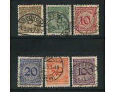 1923 - LOTTO/17913 - GERMANIA REICH - NUOVA MONETA 6v. - USATI