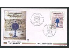 1998 - LOTTO/18139 - REPUBBLICA - EMANCIPAZIONE DEI VALDESI - FDC