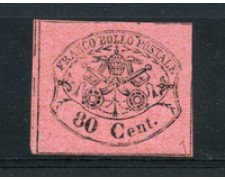 STATO PONTIFICIO - 1867 - LOTTO/18291 - 80 CENT. ROSA LILLACEO - NUOVO