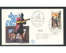 1982 - REPUBBLICA - FOLCLORE GIOCO DEL PONTE - FDC FILAGRANO VIAGGIATA - LOTTO/18469A