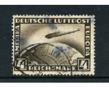 1928 - LOTTO/18603 - GERMANIA REICH - 4m. ZEPPELIN - USATO DIFETTOSO