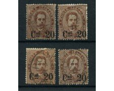 1890 - LOTTO/18617 - REGNO - 20 SU 30 cent. BRUNO - USATI