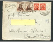 1950 - LOTTO/18709 - REPUBBLICA - A. MURATORI COPPIA SU BUSTA