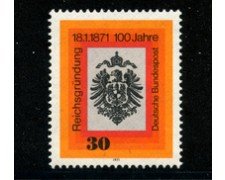 1971 - LOTTO/18906 - GERMANIA FEDERALE - CENTENARIO IMPERO TEDESCO - NUOVO