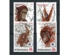 1989 - LOTTO/19238 - INDONESIA - SCIMIE ORANG-OUTANG 4v. - NUOVI