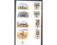 1987 - LOTTO/19241 - ZAMBIA - GAZZELLE KOB  - 4 FDC