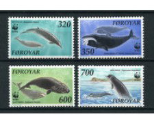 1990 - LOTTO/19244 - FAEROER - BALENE 4v. - NUOVI