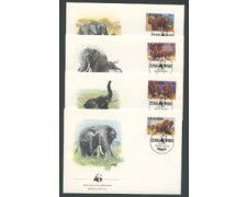 1983 - LOTTO/19247 - UGANDA - ELEFANTE AFRICANO 4 FDC.