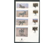 1991 - LOTTO/19251B - NAMIBIA - ZEBRA DI HARTMANN 4 FDC.