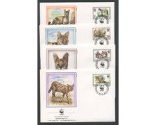 1992 - LOTTO/19254B - BURUNDI -  SERVAL  4 FDC.