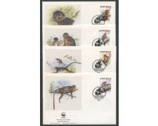 1992 - LOTTO/19255B - GUINEA BISSAU - COLOBO FERRUGINOSO 4 FDC.