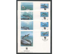 1993 - LOTTO/19259B - NIUE - DELFINI DEL PACIFICO  4 FDC.