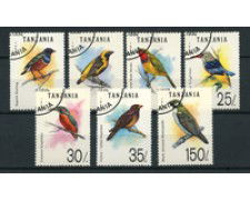 1992 - LOTTO/19266 - TANZANIA - UCCELLI LOCALI 7v. -  USATI