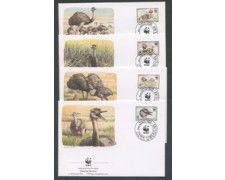 1993 - LOTTO/19282B - URUGUAY - STRUZZI NANDU' 4 FDC.