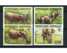 1988 - LOTTO/19295 - GABON - ELEFANTE DELLE FORESTE 4v. - NUOVI