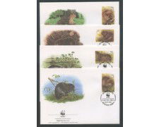 1995 - LOTTO/19299B - BIELORUSSIA - CASTORO EUROASIATICO 4 FDC.