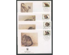1995 - LOTTO/19300B - SURINAME - GATTO TIGRE 4 FDC.
