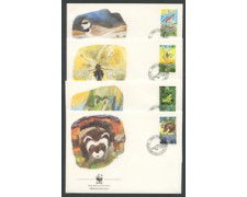 1989 - LOTTO/19304B - LIECHTENSTEIN - PROTEZIONE NATURA 4 FDC.