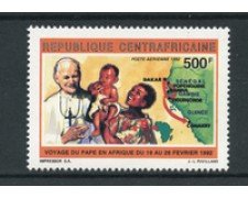 1992 - LOTTO/19494 - REP.CENTRAFRICANA - VISITA DI PAPA GIOVANNI PAOLO II° - NUOVO