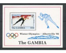 1992 - LOTTO/19523 - GAMBIA - OLIMPIADI ALBERTVILLE - FOGLIETTO NUOVO