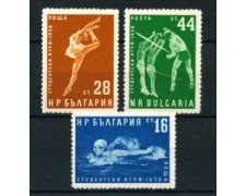 1958 - BULGARIA -  LOTTO/19655 - GIOCHI STUDENTESCHI 3v. - NUOVI