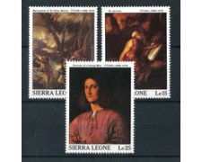 1988 - SIERRA LEONE - LOTTO/19715 -  ANNIVERSARIO DEL TIZIANO 3v. - NUOVI