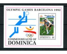 1992 - DOMINICA - LOTTO/19742 - OLIMPIADI BARCELLONA - FOGLIETTO
