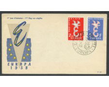 1958 - BELGIO - LOTTO/19846 - EUROPA BUSTA FDC.