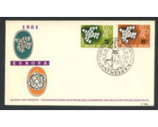 1961 - BELGIO - LOTTO/19850 - EUROPA BUSTA FDC