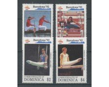 1992 - LOTTO/19905 - DOMINICA - OLIMPIADI BARCELLONA 4v.  NUOVI