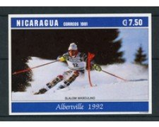 1991 - NICARAGUA - LOTTO/19923 - OLIMPIADI DI ALBERTVILLE - FOGLIETTO