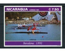 1992 - NICARAGUA - LOTTO/19925 - OLIMPIADI DI BARCELLONA FOGLIETTO