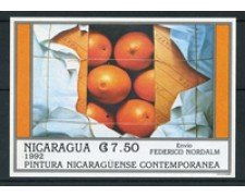 1992 - NICARAGUA - LOTTO/19927 - PITTORI CONTEMPORANEI FOGLIETTO