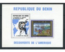 1992 - BENIN REPUBBLICA - LOTTO/19993 - SCOPERTA AMERICA FOGLIETTO
