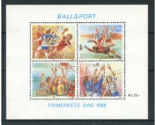 1988 - NORVEGIA - SPORT CON LA PALLA - FOGLIETTO